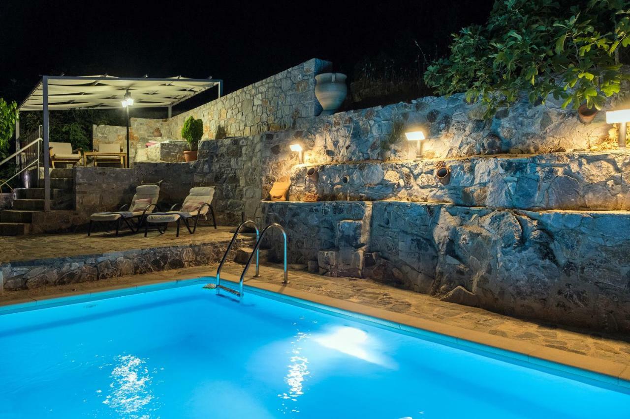 Stone Built Villa Galatia, Poolside & Perfect View Karés Eksteriør billede